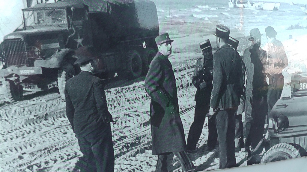 Le Général de Gaulle débarqua à Courseulles plage le 14 juin 1944
